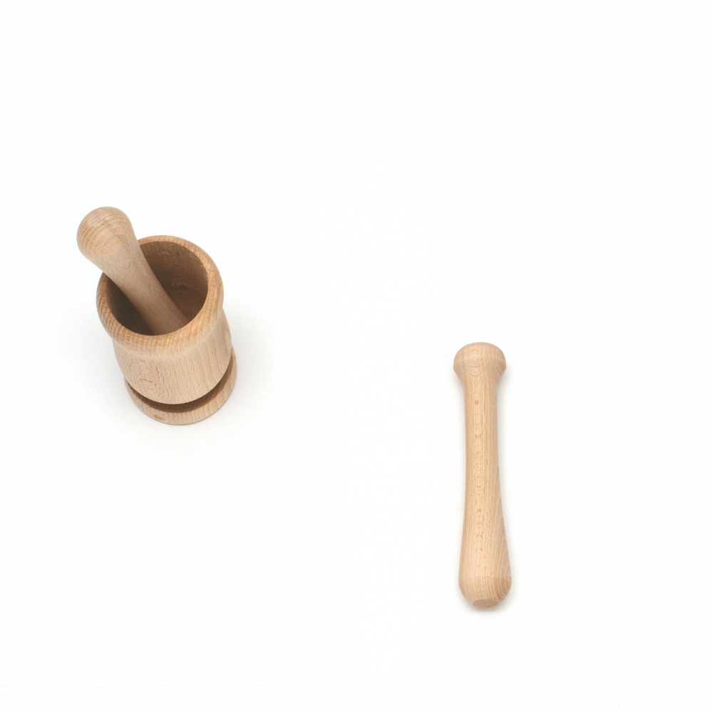 Wooden Pestle and Mortar